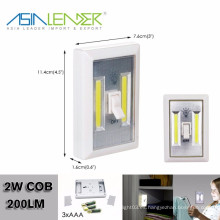 COB LED de luz nocturna inalámbrica con interruptor